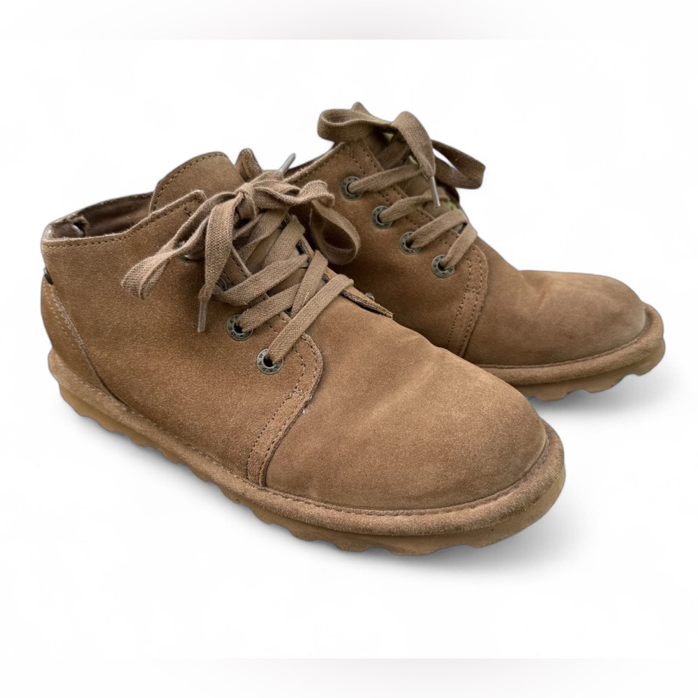 Bearpaw Suede Ankle Booties lace up size 9